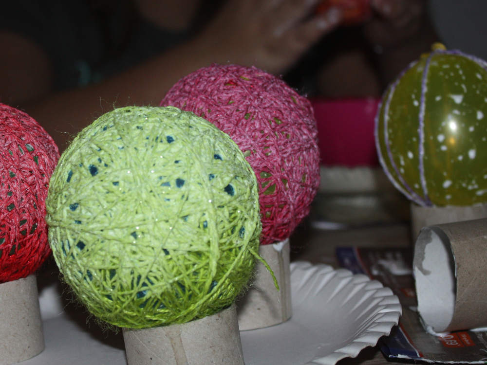 Bild: Wollbälle für Lichterketten